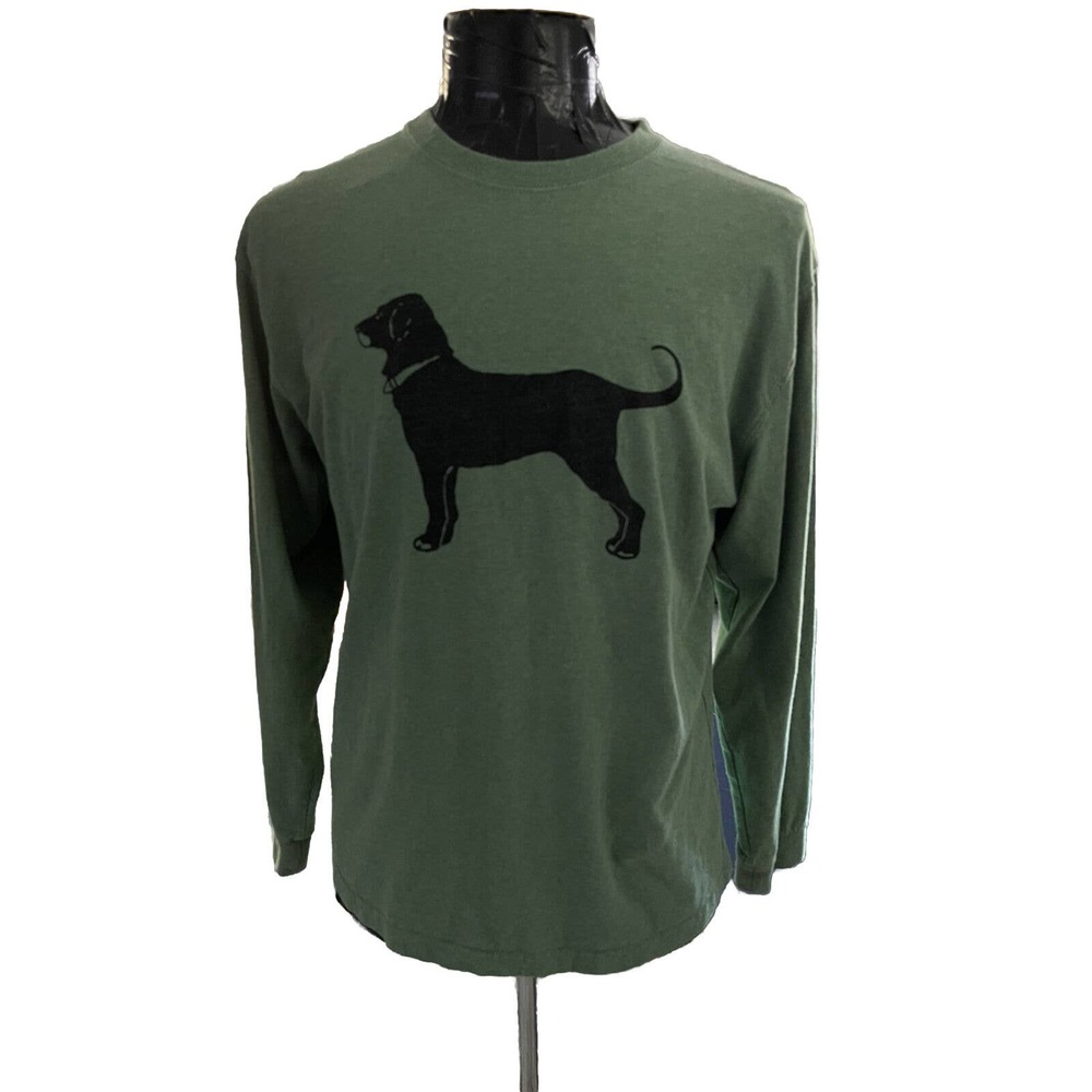 The Black Dog Mens Green Long Sleeve T Shirt Size Small